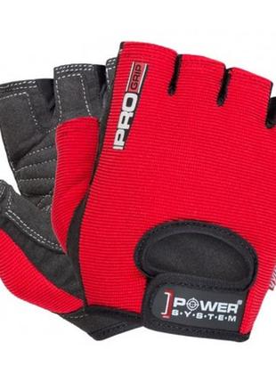 Перчатки для фитнеса и тяжелой атлетики power system pro grip ps-2250 red l