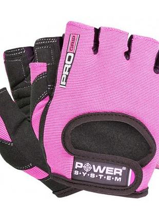 Перчатки для фитнеса и тяжелой атлетики power system pro grip ps-2250 женские pink xs