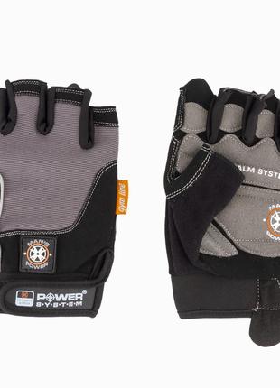 Перчатки для фитнеса и тяжелой атлетики power system man’s power ps-2580 black/grey s