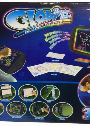 Светящаяся доска для рисования glow drawing board ym1674 фото