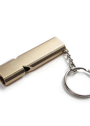 Громкий свисток sport 2. брелок-свисток для ключей. спасательный футбольный свисток алюминиевый металлический