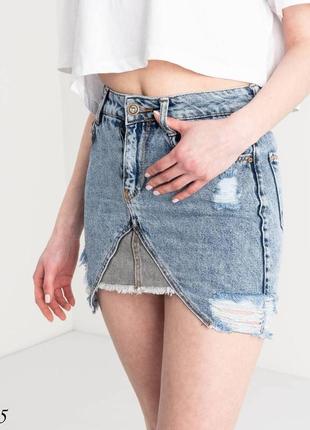 Стильная джинсовая юбка, т029