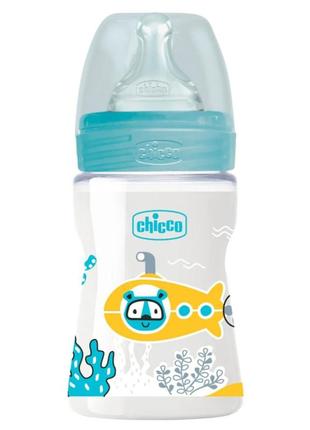 Бутылочка пластиковая 150 мл chicco well-being physio colors 0m+ (8058664129454)3 фото