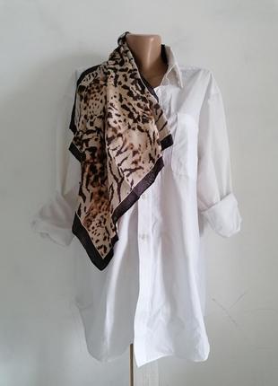 👜шёлковый платок каре в леопардовий принт 👜бежевый платок в стиле fendi4 фото