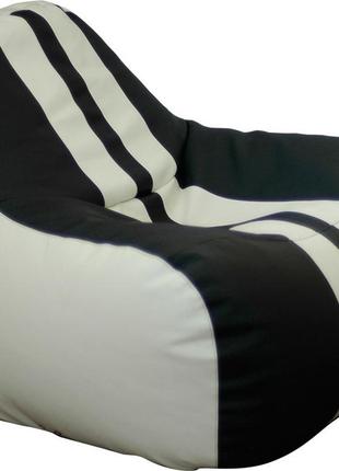 Кресло-мешок примтекс плюс simba sport h-2200/d-5 m, white/black