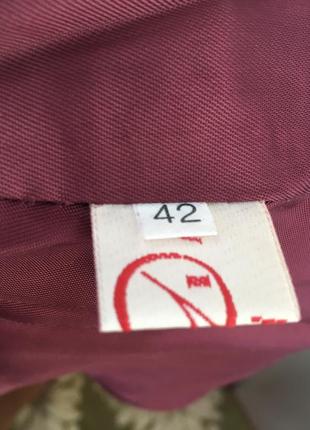 Итальянские кожаные брюки цвет между баклажаном и бордовым4 фото
