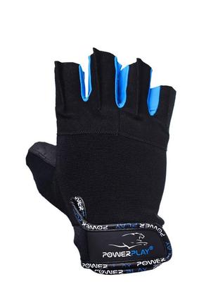Перчатки для фитнеса и тяжелой атлетики powerplay 3092 черно-синие xl2 фото