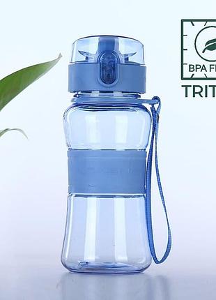 Пляшка для води casno 400 мл kxn-1104 tritan блакитна
