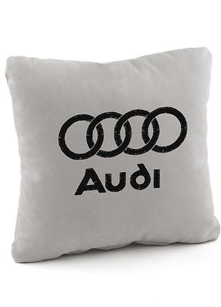 Подушка автомобильная с логотипом авто, автоподарок, подарок автомобилисту audi ауди