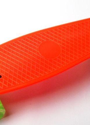 Скейт penny boarde orange светящиеся колеса
