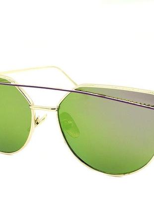 Сонцезахисні окуляри для жінок aedoll зелений (9013 green (ширина з оправою 14 см, висота з оправою 5 см, довжина дужки 14 см)