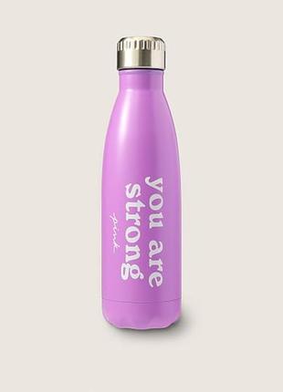 Идея для подарка 🎀 металлическая  бутылка термос pink 💕victoria's secret виктория сикрет вікторія сікрет pink оригинал