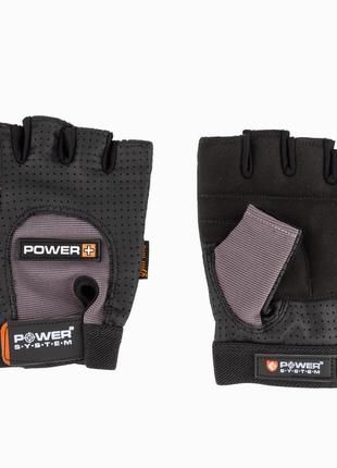 Перчатки для фитнеса и тяжелой атлетики power system power plus ps-2500 black/grey s