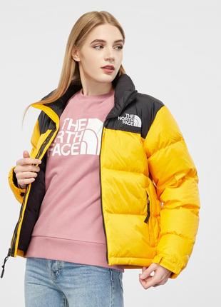 Куртка пуховик the north face yellow women’s 1996 nuptse jacket black