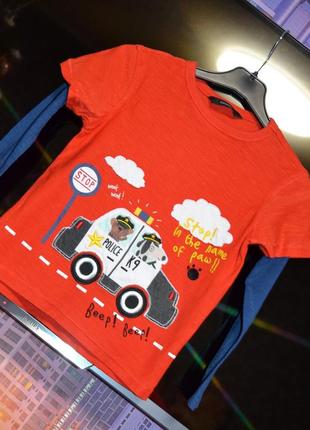 Реглан яркий машинка 3/4 года