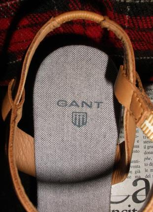 Практичные хлопок кожа босоножки эспадрильи gant на танкетке7 фото