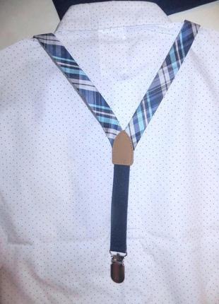 Элегантный костюм 4ка брюки рубашка галстук подтяжки van heusen на мальчика 6 лет5 фото