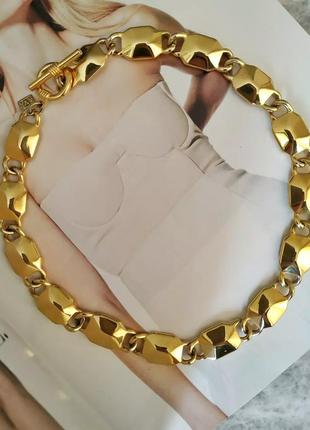 Anne klein ожерелье колье винтаж сша ретро под золото золотого цвета чокер кирпичики