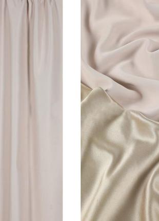 Портьерная ткань для штор блэкаут двухсторонняя пудрового цвета2 фото