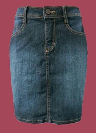Облегающая джинсовая юбка "c&a" темно-синего цвета.размер eur 38(наш 44).4 фото