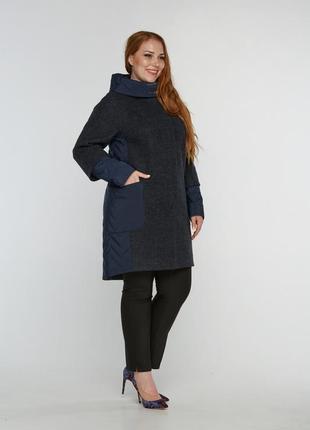 Женское пальто с капюшоном рр 48-58