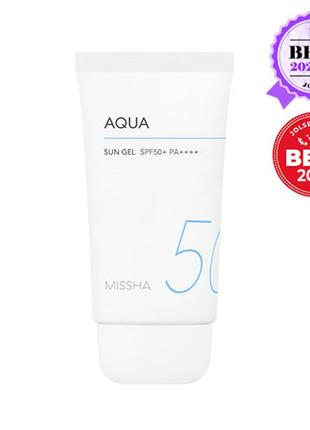 Солнцезащитный гель missha all-around safe block aqua sun gel spf 505 фото