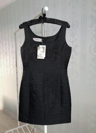 Чорне стьобане класичне плаття inwear приталене2 фото