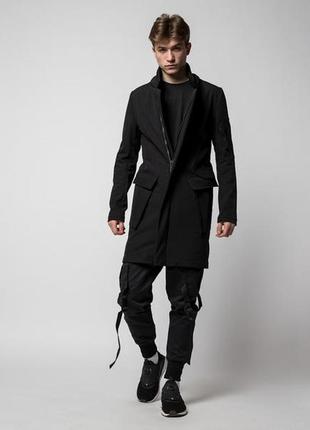 Плащ-пальто якудза (черный), чоловіче пальто