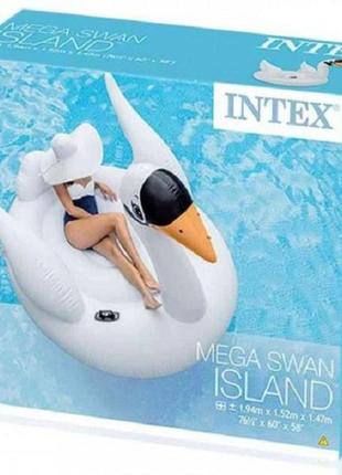 Надувной плот "лебедь" intex 56287