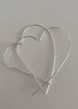 🛍️стильные серьги-кольца в виде ♥️ сердца 2