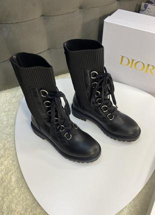 Шкіряні черевики в стилі dior