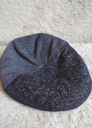 Стильная демисезонная мужская кепка кепи с шерстью в составе cedarwood state