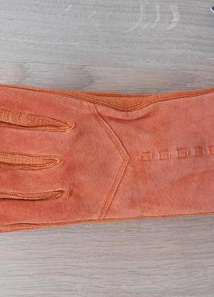 Женские зимние перчатки (зеленые, оранжевые, розовые)1 фото