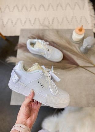 Nike air force type 1 full whitе жіночі кросівки найк аір форс