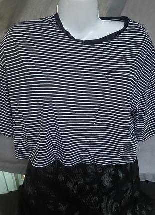 Zara смужка футболка