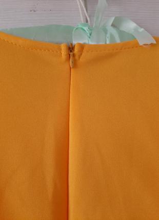 Асиметрична  жовта сукня 3