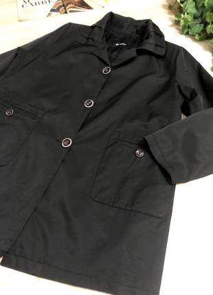 Прямой свободный черный плащ трэнч куртка пиджак7 фото