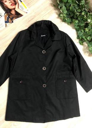 Прямой свободный черный плащ трэнч куртка пиджак6 фото