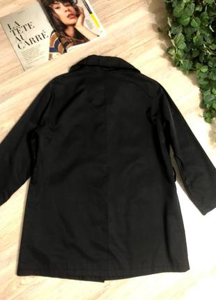 Прямой свободный черный плащ трэнч куртка пиджак3 фото