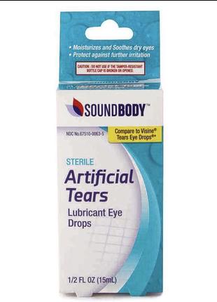 Американские стерильные глазные капли от сухости глаз sound body lubricant eye drops,сша