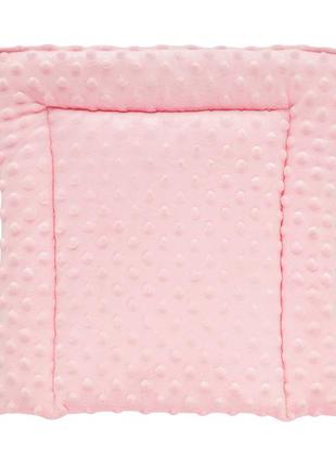 Плед детский плюшевый dotinem minky 75х85 розовый c подушечкой 35х35 см. двусторонний конверт плед на выписку.