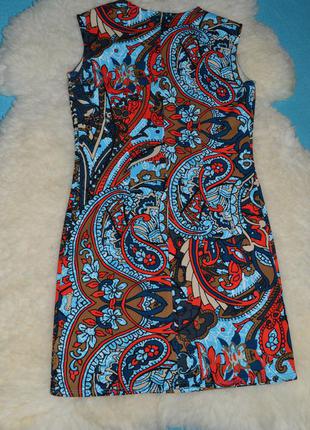 Яркое платье по фигуре принт турецкий огурец,платье в стиле versace,версаче3 фото