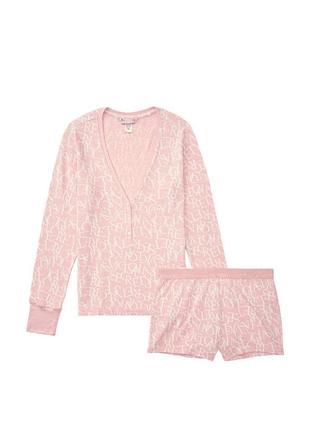 Victorias secret thermal pj set термо пижама виктория сикрет празмер s с