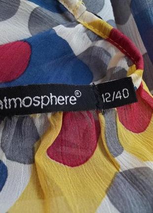 ( 46/48р) atmosphere пляжная защитная блузка туника платье футболка майка накидка парео7 фото