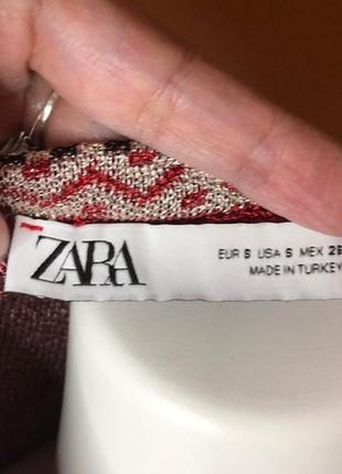 Необычное вязаное платье –мини с объемными рукавами из новых коллекций zara6 фото