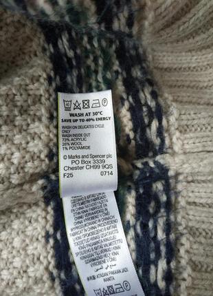 Подовжений светр, з орнаментом з вовною indigo/s-xl6 фото