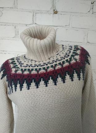 Подовжений светр, з орнаментом з вовною indigo/s-xl3 фото