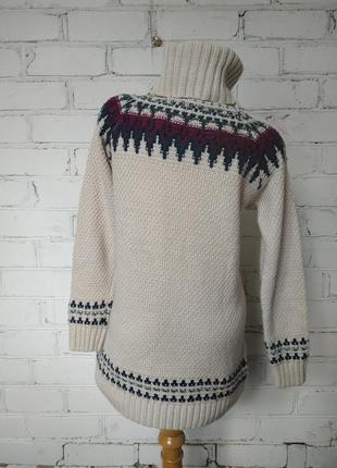 Подовжений светр, з орнаментом з вовною indigo/s-xl2 фото