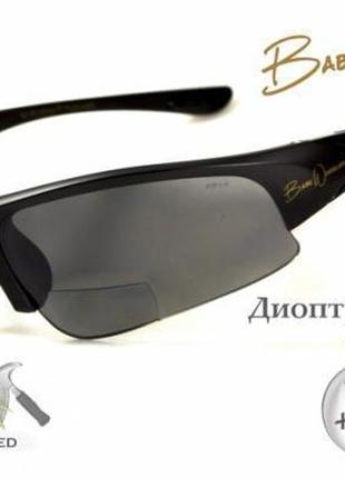 Солнцезащитные очки с диоптриями bluwater winkelman-1(+2.0) (черная бифокальная линза с диоптриями)