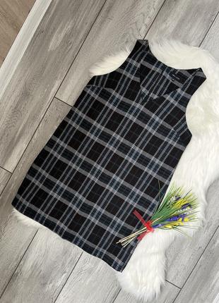 Трендовое платье сарафан в клетку
